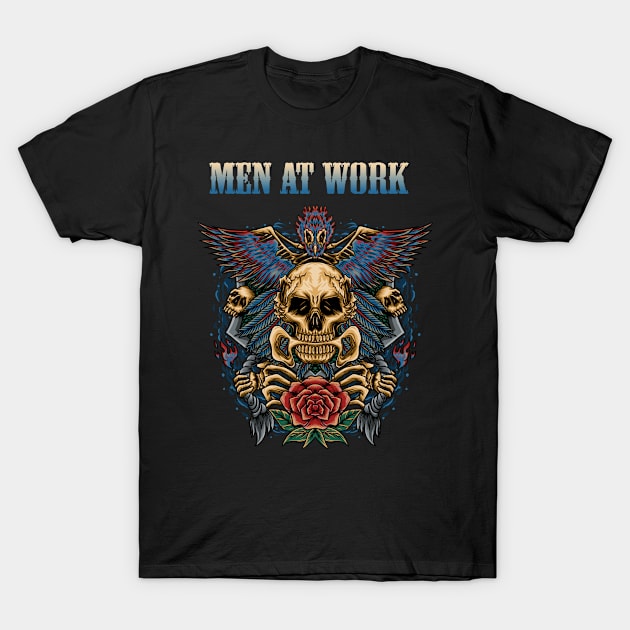 WORK AT THE MEN BAND T-Shirt by octo_ps_official